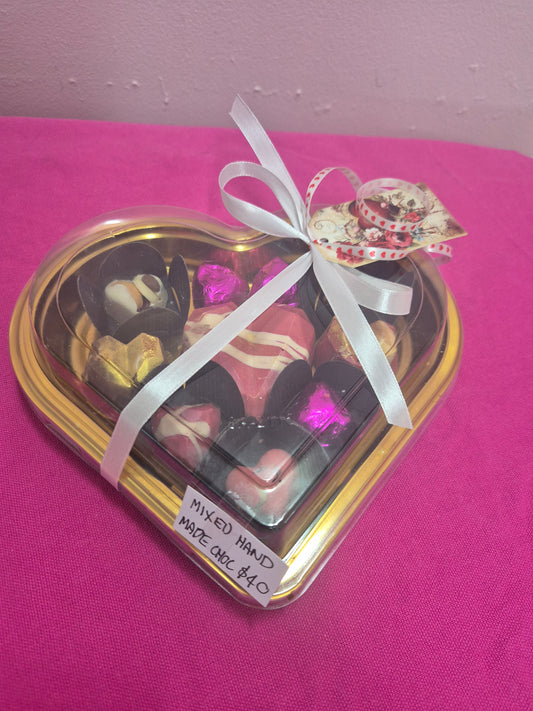 Heart-Shaped Mixed Handmade Chocolates